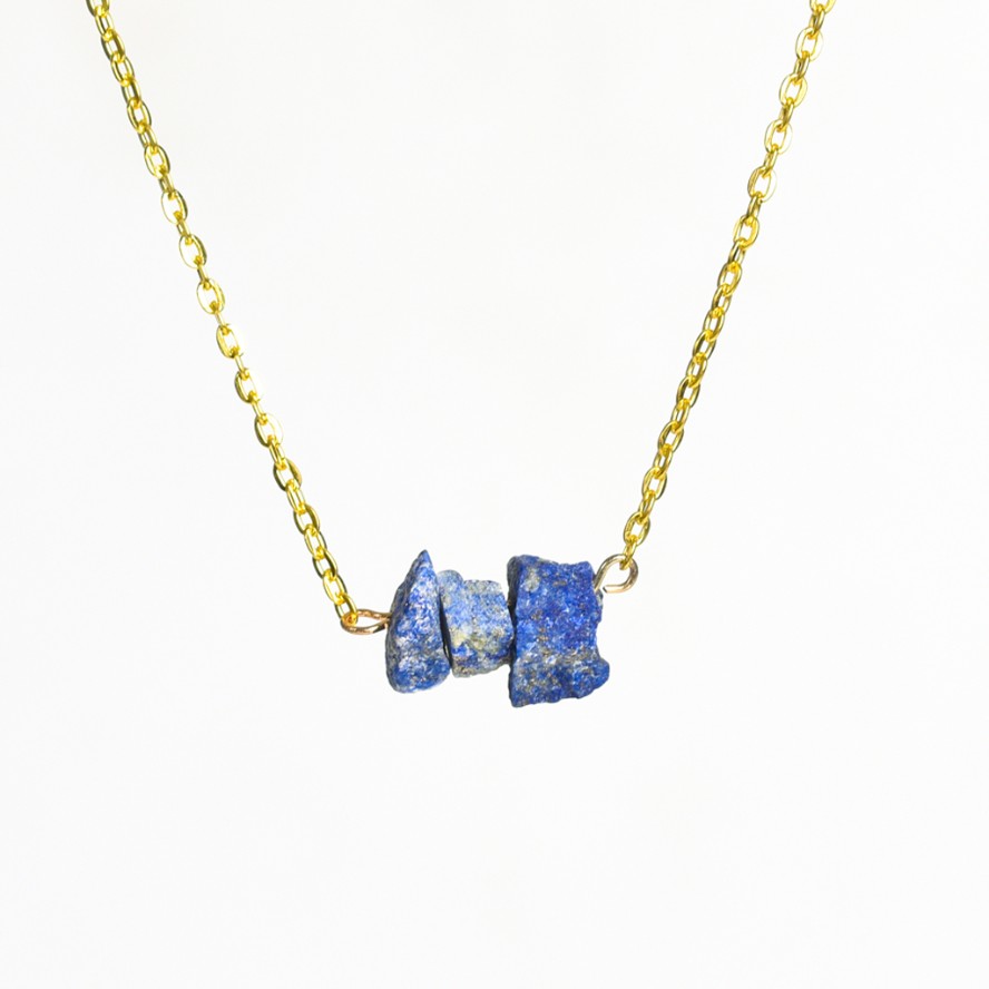 Crystal Chips Chain Pendant Necklace